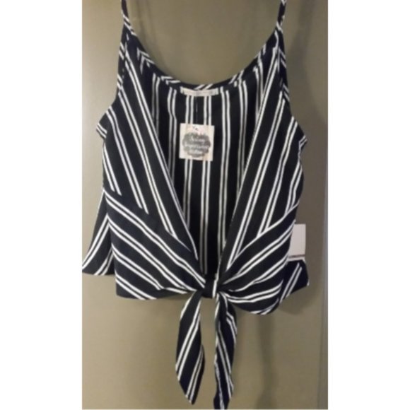 Active USA Tops - Beautiful Summer Tank with Tie Front Jr. szL